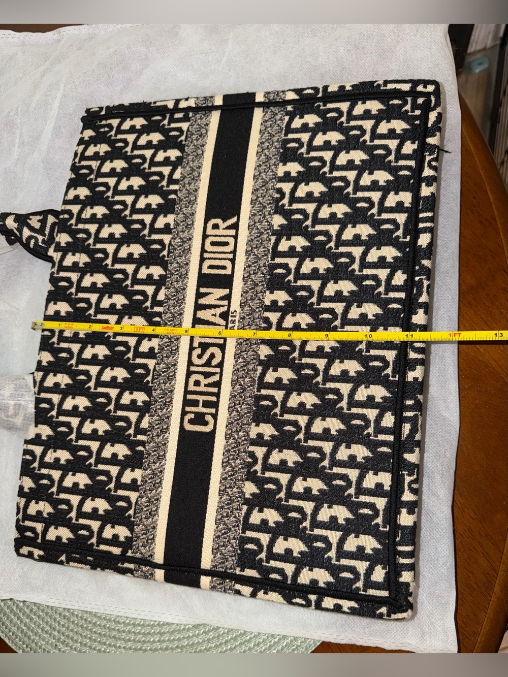 Medium canvas book tote black/cream NWT - Picture 9 of 10